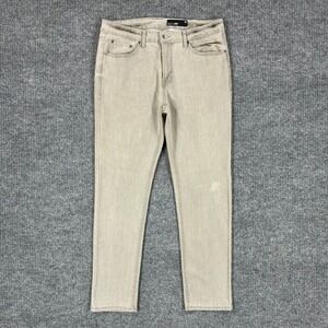 WXYZ MFG Co Nomad Slim Fit Jeans Mens W34" Gray Stretch 5 Pocket Denim Casual